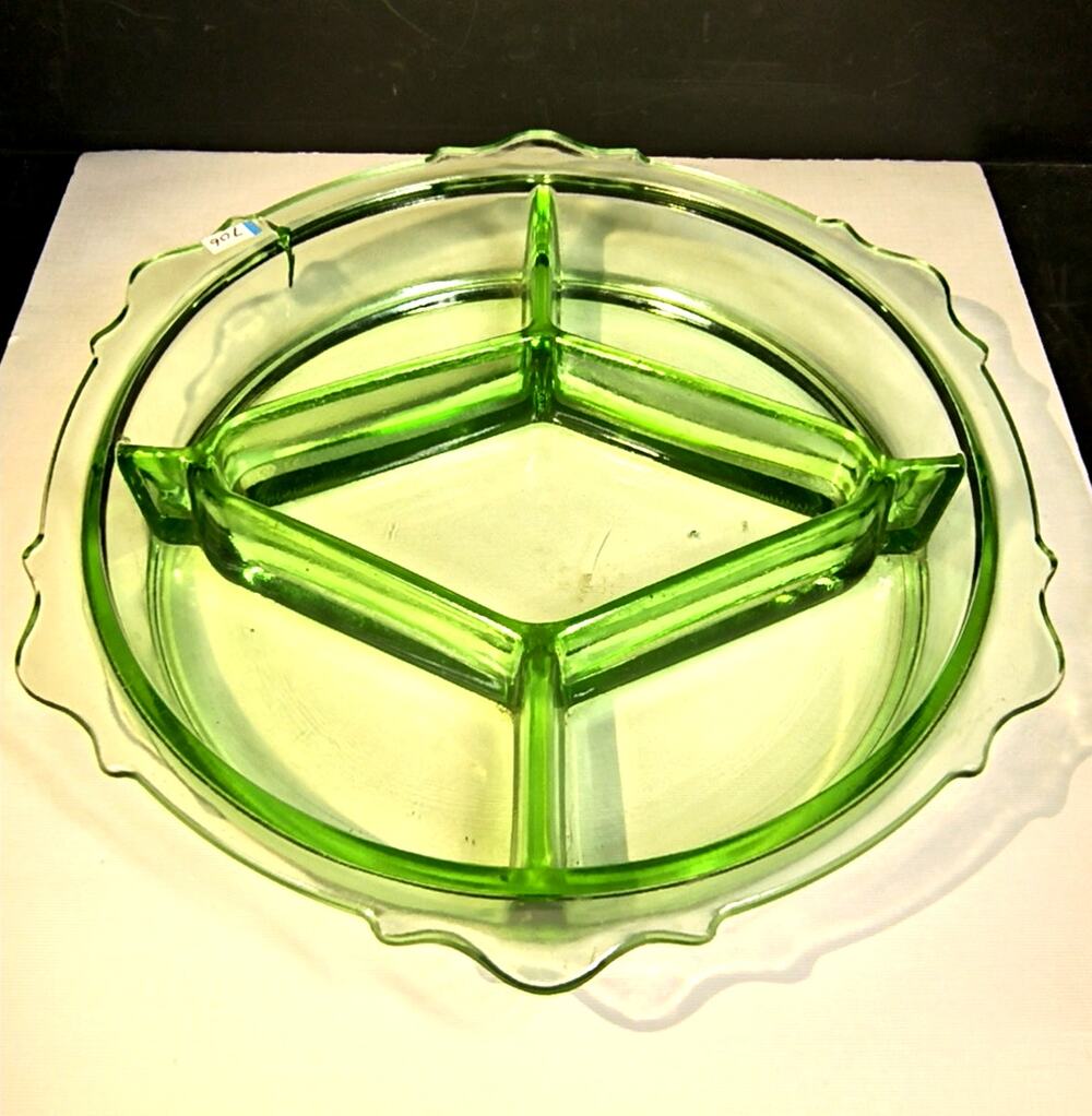 706 Vintage Divided Relish Dish Art Deco Style